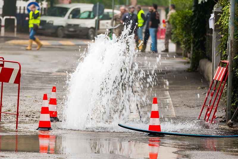 water main break